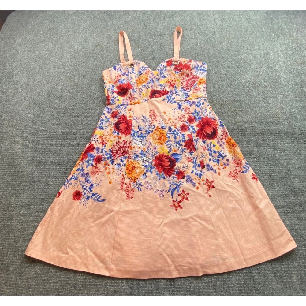 Vintage Guess Los Angeles Dress Womens 10 Pink Floral Y2K Babydoll Fairy Boho